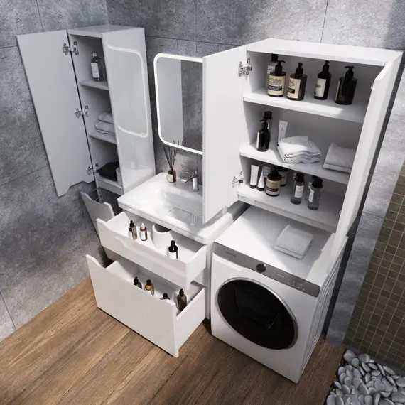 ПОДВЕСНОЙ ШКАФ STYLE LINE "МАРЕЛЛА МИНИ 600" ЛЮКС АНТИСКРЕЙТЧ БЕЛЫЙ ГЛЯНЕЦ, PLUS