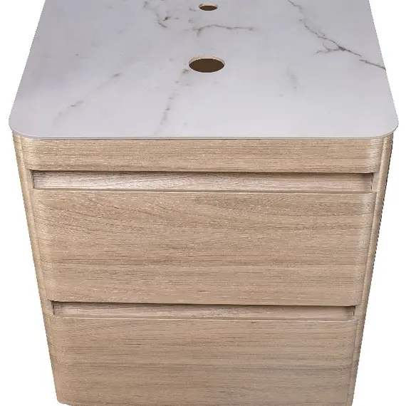 СТОЛЕШНИЦА КЕРАМОГРАНИТ ПОД ТУМБУ STYLE LINE "АТЛАНТИКА 60" ID01, ЦВЕТ БЕЛЫЙ ГЛЯНЦЕВЫЙ МРАМОР