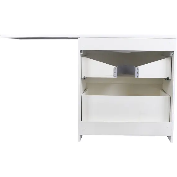 ТУМБА НАПОЛЬНАЯ STYLE LINE "ДАЛЛАС 140", 2 ЯЩИКА, ЛЮКС БЕЛАЯ, PLUS, ЭМАЛЬ