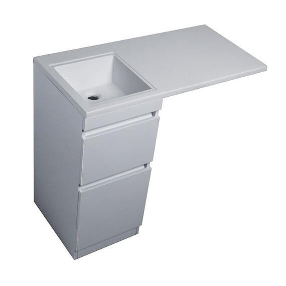 ТУМБА НАПОЛЬНАЯ STYLE LINE "ДАЛЛАС 100", 2 ЯЩИКА, ЛЮКС БЕЛАЯ, PLUS