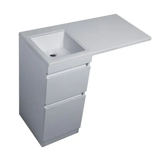 ТУМБА НАПОЛЬНАЯ STYLE LINE "ДАЛЛАС 100", 2 ЯЩИКА, ЛЮКС БЕЛАЯ, PLUS