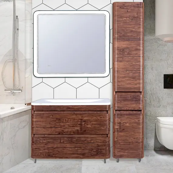 ТУМБА НАПОЛЬНАЯ STYLE LINE "АТЛАНТИКА 80", ЛЮКС СТАРОЕ ДЕРЕВО, PLUS