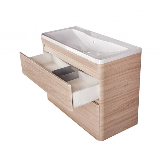 ТУМБА НАПОЛЬНАЯ STYLE LINE "АТЛАНТИКА 100", ЛЮКС ЯСЕНЬ ПЕРЛАМУТР, PLUS