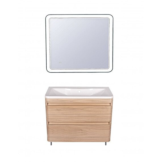 ТУМБА НАПОЛЬНАЯ STYLE LINE "АТЛАНТИКА 100", ЛЮКС ЯСЕНЬ ПЕРЛАМУТР, PLUS