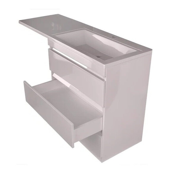 ТУМБА НАПОЛЬНАЯ STYLE LINE "ДАЛЛАС 140", 3 ЯЩИКА, ЛЮКС БЕЛАЯ