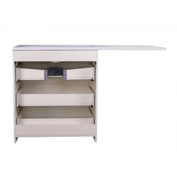 ТУМБА НАПОЛЬНАЯ STYLE LINE "ДАЛЛАС 140", 3 ЯЩИКА, ЛЮКС БЕЛАЯ