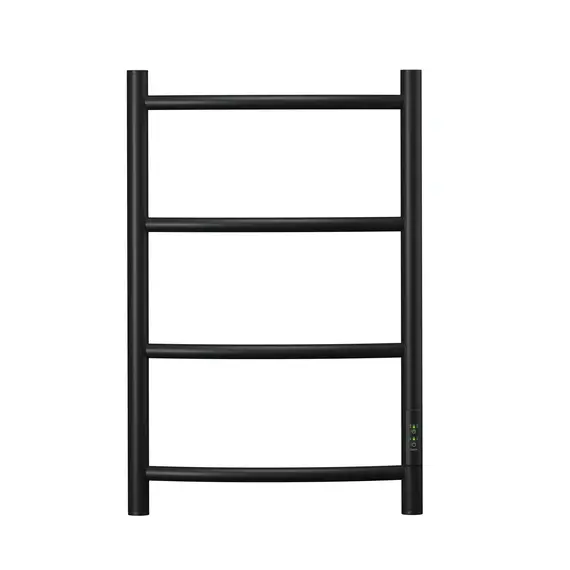 ПОЛОТЕНЦЕСУШИТЕЛЬ ЭЛЕКТРИЧЕСКИЙ POINT АФИНА PN04846B П4 400X600 ДИММЕР СПРАВА, ЧЕРНЫЙ