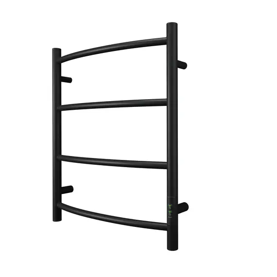 ПОЛОТЕНЦЕСУШИТЕЛЬ ЭЛЕКТРИЧЕСКИЙ POINT АФИНА PN04856B П4 500X600 ДИММЕР СПРАВА, ЧЕРНЫЙ