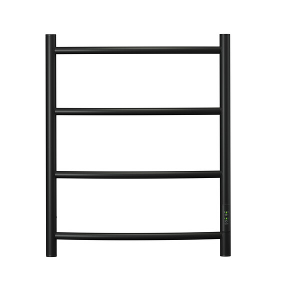 ПОЛОТЕНЦЕСУШИТЕЛЬ ЭЛЕКТРИЧЕСКИЙ POINT АФИНА PN04856B П4 500X600 ДИММЕР СПРАВА, ЧЕРНЫЙ