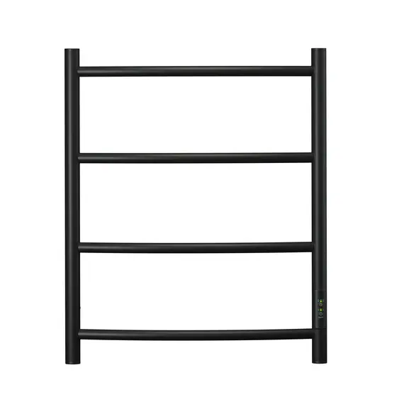 ПОЛОТЕНЦЕСУШИТЕЛЬ ЭЛЕКТРИЧЕСКИЙ POINT АФИНА PN04856B П4 500X600 ДИММЕР СПРАВА, ЧЕРНЫЙ