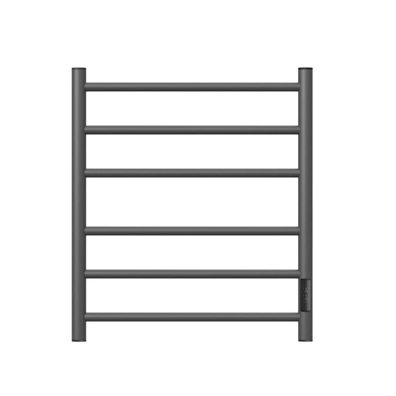 ПОЛОТЕНЦЕСУШИТЕЛЬ ЭЛЕКТРИЧЕСКИЙ POINT АВРОРА PN10856GR П6 500X600 ДИММЕР СПРАВА, ГРАФИТ ПРЕМИУМ