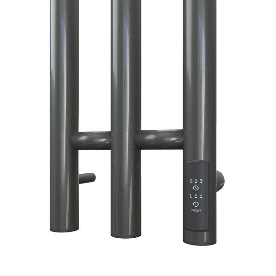 ПОЛОТЕНЦЕСУШИТЕЛЬ ЭЛЕКТРИЧЕСКИЙ POINT ДЕМЕТРА PN12822GB П3 120X1200 ДИММЕР СПРАВА, ГРАФИТ БЛЕСК