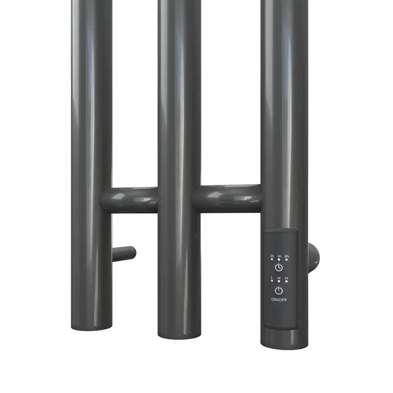 ПОЛОТЕНЦЕСУШИТЕЛЬ ЭЛЕКТРИЧЕСКИЙ POINT ДЕМЕТРА PN12822GB П3 120X1200 ДИММЕР СПРАВА, ГРАФИТ БЛЕСК