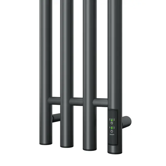 ПОЛОТЕНЦЕСУШИТЕЛЬ ЭЛЕКТРИЧЕСКИЙ POINT ДЕМЕТРА PN12832GB П3 180X1200 ДИММЕР СПРАВА, ГРАФИТ БЛЕСК