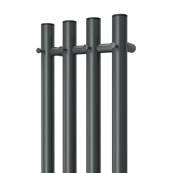 ПОЛОТЕНЦЕСУШИТЕЛЬ ЭЛЕКТРИЧЕСКИЙ POINT ДЕМЕТРА PN12832GB П3 180X1200 ДИММЕР СПРАВА, ГРАФИТ БЛЕСК