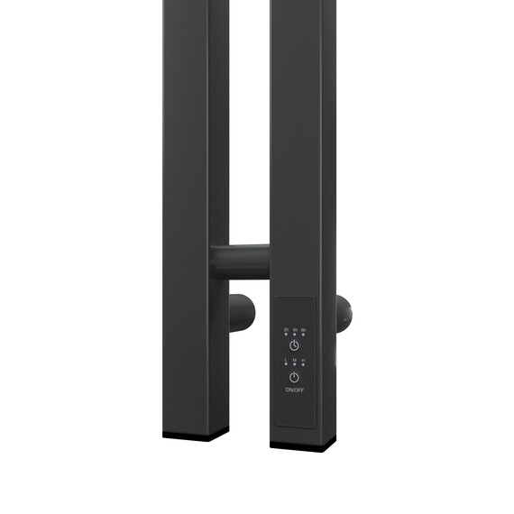 ПОЛОТЕНЦЕСУШИТЕЛЬ ЭЛЕКТРИЧЕСКИЙ POINT ГЕРМЕС PN13812GB П3 80X1200 ДИММЕР СПРАВА, ГРАФИТ БЛЕСК