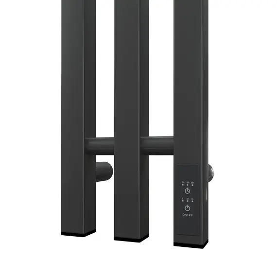 ПОЛОТЕНЦЕСУШИТЕЛЬ ЭЛЕКТРИЧЕСКИЙ POINT ГЕРМЕС PN13822GB П3 120X1200 ДИММЕР СПРАВА, ГРАФИТ БЛЕСК