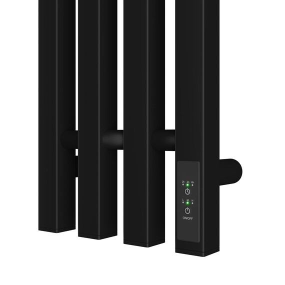 ПОЛОТЕНЦЕСУШИТЕЛЬ ЭЛЕКТРИЧЕСКИЙ POINT ГЕРМЕС PN13832B П3 180X1200 ДИММЕР СПРАВА, ЧЕРНЫЙ