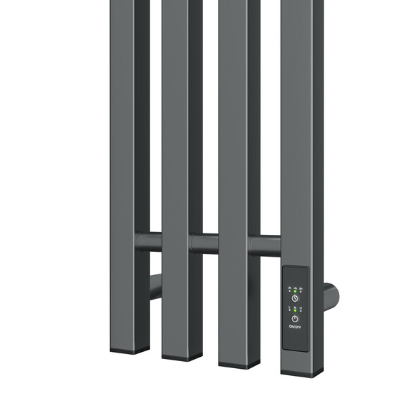 ПОЛОТЕНЦЕСУШИТЕЛЬ ЭЛЕКТРИЧЕСКИЙ POINT ГЕРМЕС PN13832GB П3 180X1200 ДИММЕР СПРАВА, ГРАФИТ БЛЕСК