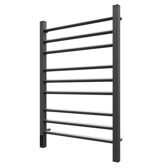 ПОЛОТЕНЦЕСУШИТЕЛЬ ЭЛЕКТРИЧЕСКИЙ POINT ВЕСТА PN70758GR П9 500X800, ДИММЕР СЛЕВА, ГРАФИТ ПРЕМИУМ