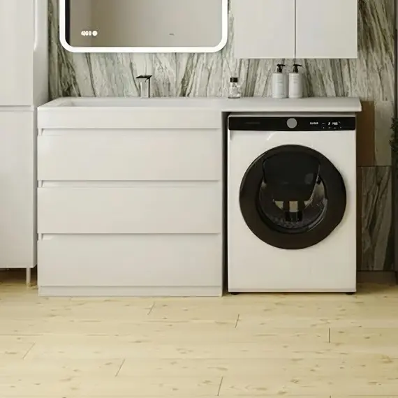 ТУМБА НАПОЛЬНАЯ STYLE LINE "ДАЛЛАС 150", 3 ЯЩИКА, ЛЮКС БЕЛАЯ, PLUS