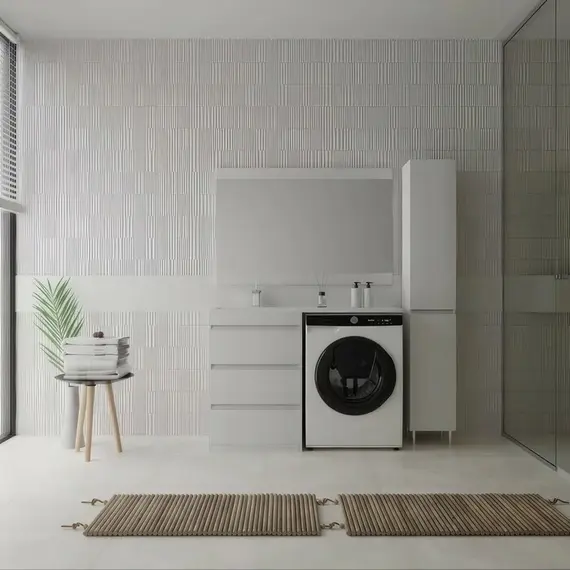 ТУМБА НАПОЛЬНАЯ STYLE LINE "ДАЛЛАС 120", 3 ЯЩИКА, ЛЮКС БЕЛАЯ, PLUS