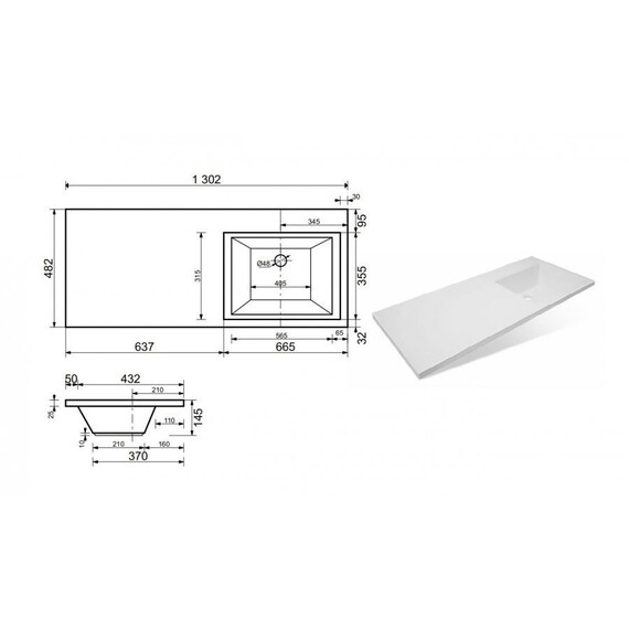 ТУМБА НАПОЛЬНАЯ STYLE LINE "ДАЛЛАС 130", 3 ЯЩИКА, ЛЮКС БЕЛАЯ, PLUS