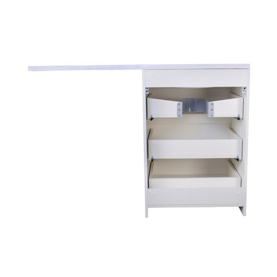 ТУМБА НАПОЛЬНАЯ STYLE LINE "ДАЛЛАС 100", 3 ЯЩИКА, ЛЮКС БЕЛАЯ, PLUS