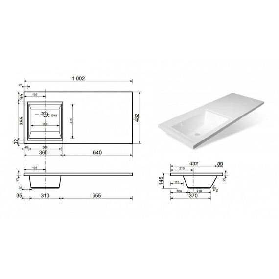 ТУМБА НАПОЛЬНАЯ STYLE LINE "ДАЛЛАС 100", 2 ЯЩИКА, ЛЮКС БЕЛАЯ, PLUS