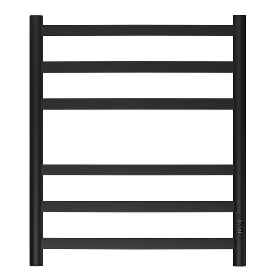 ПОЛОТЕНЦЕСУШИТЕЛЬ ЭЛЕКТРИЧЕСКИЙ POINT АНТЕЯ PN17856B П6 500X600, ДИММЕР СПРАВА, ЧЕРНЫЙ