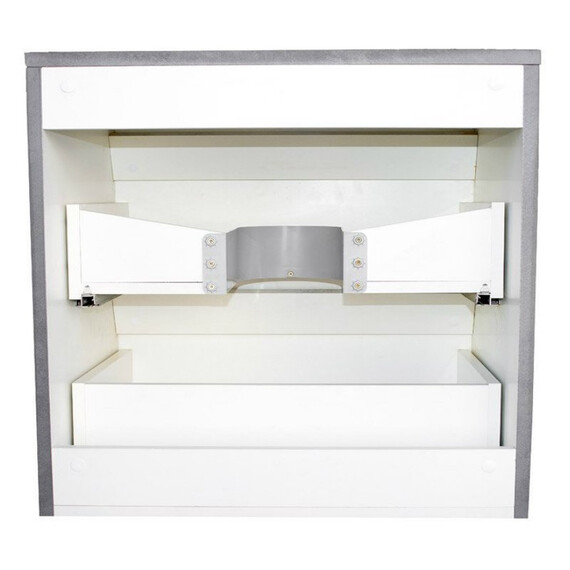 ТУМБА ПОДВЕСНАЯ STYLE LINE "АТЛАНТИКА 80", 2 ЯЩИКА, ЛЮКС БЕТОН ТЕМНЫЙ, СО СТОЛЕШНИЦЕЙ МДФ, PLUS