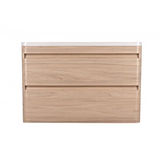 ТУМБА ПОДВЕСНАЯ STYLE LINE "АТЛАНТИКА 90", 2 ЯЩИКА, ЛЮКС ЯСЕНЬ ПЕРЛАМУТР, PLUS