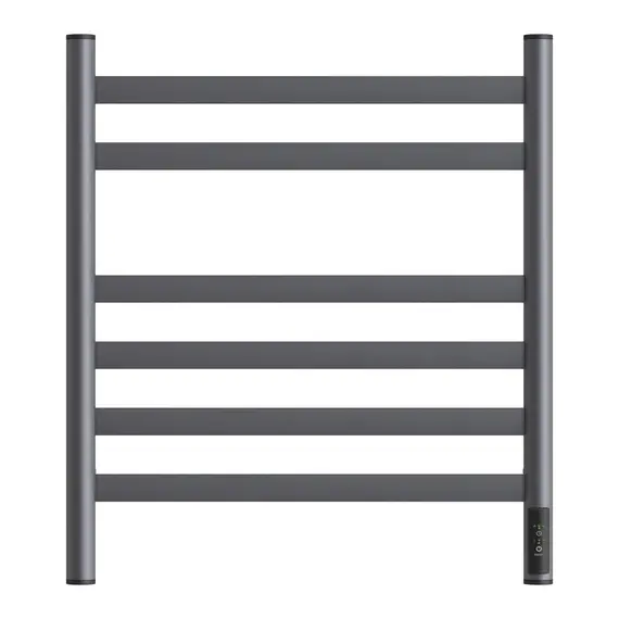 ПОЛОТЕНЦЕСУШИТЕЛЬ ЭЛЕКТРИЧЕСКИЙ POINT СЕЛЕНА PN16856GR П6 500X600, ДИММЕР СПРАВА, ГРАФИТ ПРЕМИУМ