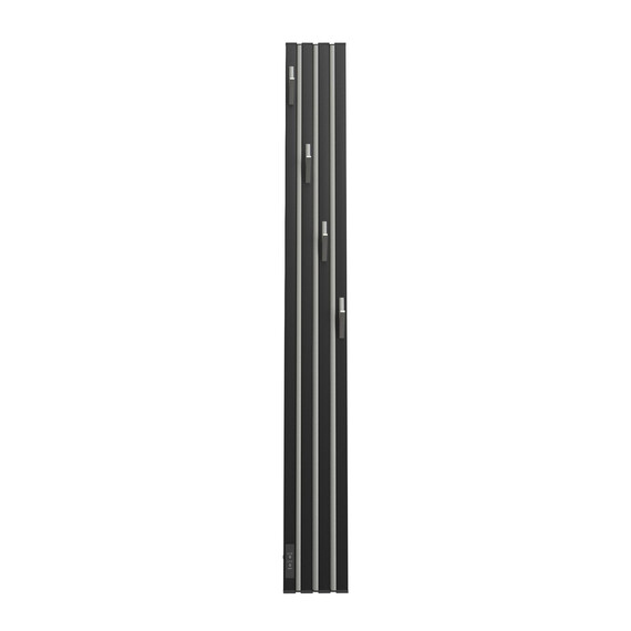 ПОЛОТЕНЦЕСУШИТЕЛЬ ЭЛЕКТРИЧЕСКИЙ POINT ПИАНО PN19722BGB 150X1200 ДИММЕР СЛЕВА, ЧЕРНЫЙ/ГРАФИТ БЛЕСК