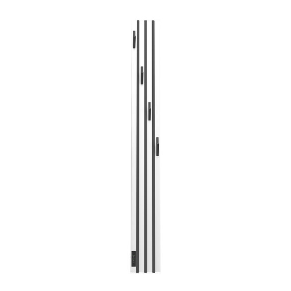 ПОЛОТЕНЦЕСУШИТЕЛЬ ЭЛЕКТРИЧЕСКИЙ POINT ПИАНО PN19722WB 150X1200 ДИММЕР СЛЕВА, БЕЛЫЙ/ЧЕРНЫЙ