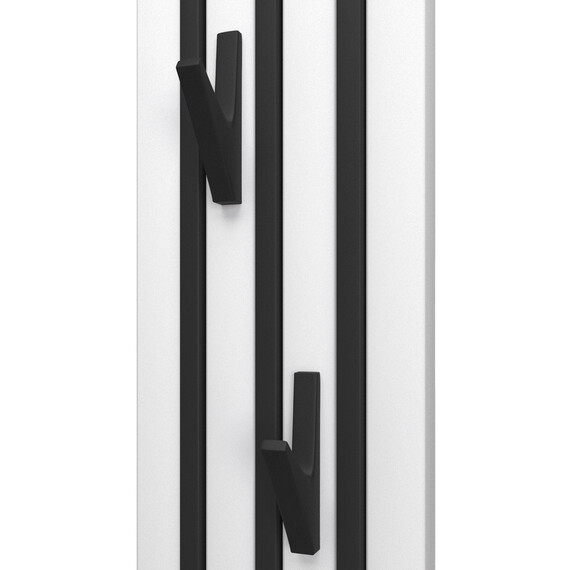 ПОЛОТЕНЦЕСУШИТЕЛЬ ЭЛЕКТРИЧЕСКИЙ POINT ПИАНО PN19722WB 150X1200 ДИММЕР СЛЕВА, БЕЛЫЙ/ЧЕРНЫЙ