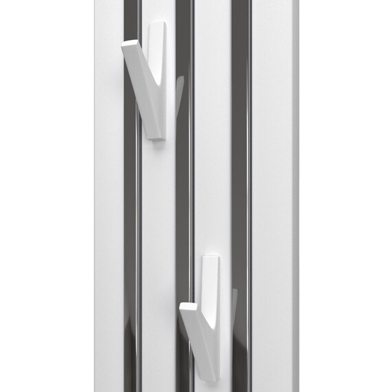 ПОЛОТЕНЦЕСУШИТЕЛЬ ЭЛЕКТРИЧЕСКИЙ POINT ПИАНО PN19722WC 150X1200 ДИММЕР СЛЕВА, БЕЛЫЙ/ХРОМ