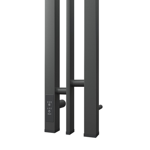 ПОЛОТЕНЦЕСУШИТЕЛЬ ЭЛЕКТРИЧЕСКИЙ POINT ФРЕЯ PN20712GB П2 100X1200 ДИММЕР СЛЕВА, ГРАФИТ БЛЕСК