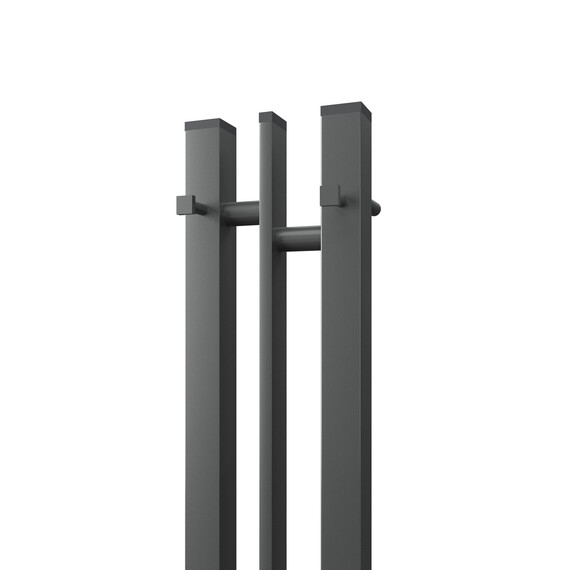 ПОЛОТЕНЦЕСУШИТЕЛЬ ЭЛЕКТРИЧЕСКИЙ POINT ФРЕЯ PN20712GB П2 100X1200 ДИММЕР СЛЕВА, ГРАФИТ БЛЕСК