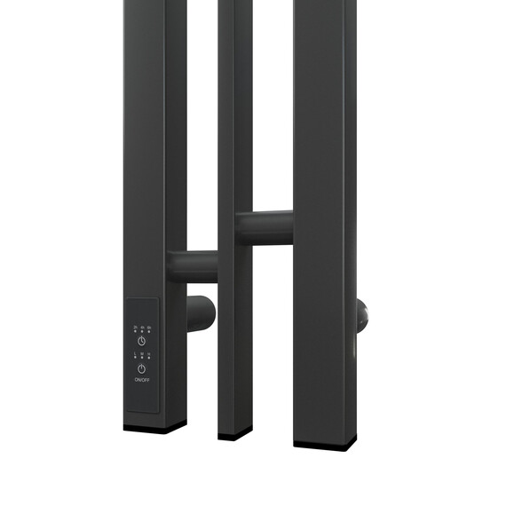 ПОЛОТЕНЦЕСУШИТЕЛЬ ЭЛЕКТРИЧЕСКИЙ POINT ФРЕЯ PN20718GB П2 100X800 ДИММЕР СЛЕВА, ГРАФИТ БЛЕСК