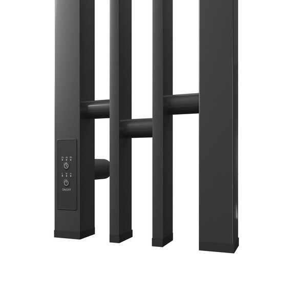 ПОЛОТЕНЦЕСУШИТЕЛЬ ЭЛЕКТРИЧЕСКИЙ POINT ФРЕЯ PN20722GB П2 140X1200 ДИММЕР СЛЕВА, ГРАФИТ БЛЕСК