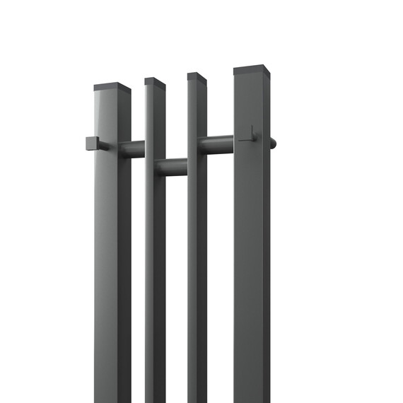 ПОЛОТЕНЦЕСУШИТЕЛЬ ЭЛЕКТРИЧЕСКИЙ POINT ФРЕЯ PN20722GB П2 140X1200 ДИММЕР СЛЕВА, ГРАФИТ БЛЕСК