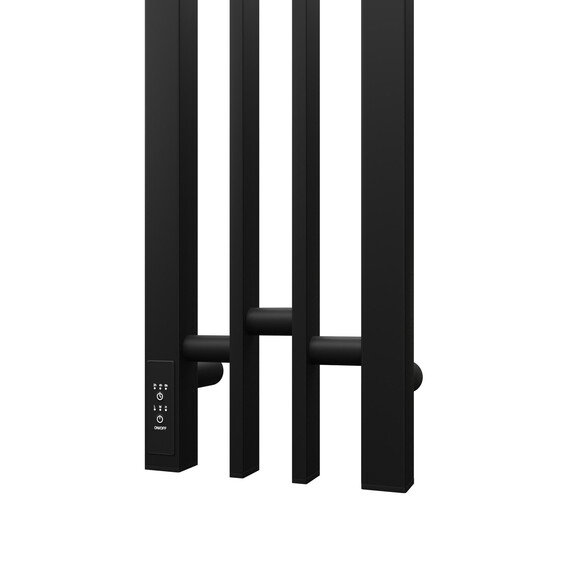 ПОЛОТЕНЦЕСУШИТЕЛЬ ЭЛЕКТРИЧЕСКИЙ POINT ФРЕЯ PN20728B П2 140X800 ДИММЕР СЛЕВА, ЧЕРНЫЙ