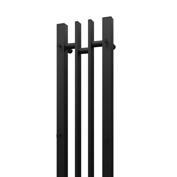 ПОЛОТЕНЦЕСУШИТЕЛЬ ЭЛЕКТРИЧЕСКИЙ POINT ФРЕЯ PN20728B П2 140X800 ДИММЕР СЛЕВА, ЧЕРНЫЙ