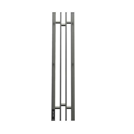 ПОЛОТЕНЦЕСУШИТЕЛЬ ЭЛЕКТРИЧЕСКИЙ POINT ФРЕЯ PN20728GB П2 140X800 ДИММЕР СЛЕВА, ГРАФИТ БЛЕСК