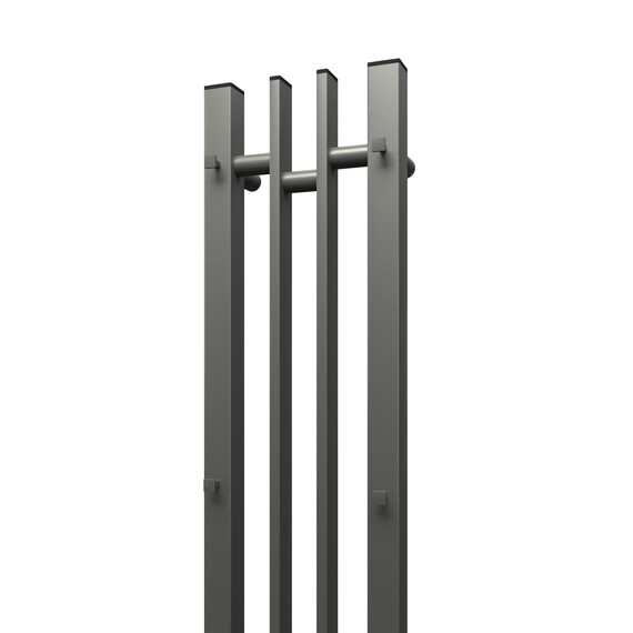 ПОЛОТЕНЦЕСУШИТЕЛЬ ЭЛЕКТРИЧЕСКИЙ POINT ФРЕЯ PN20728GB П2 140X800 ДИММЕР СЛЕВА, ГРАФИТ БЛЕСК