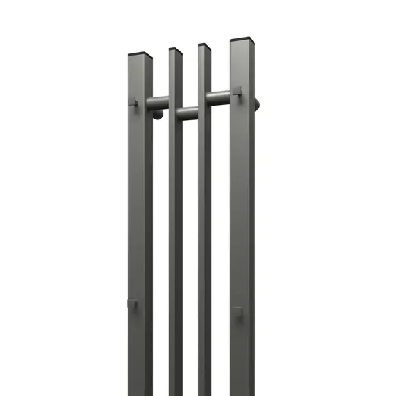 ПОЛОТЕНЦЕСУШИТЕЛЬ ЭЛЕКТРИЧЕСКИЙ POINT ФРЕЯ PN20728GB П2 140X800 ДИММЕР СЛЕВА, ГРАФИТ БЛЕСК