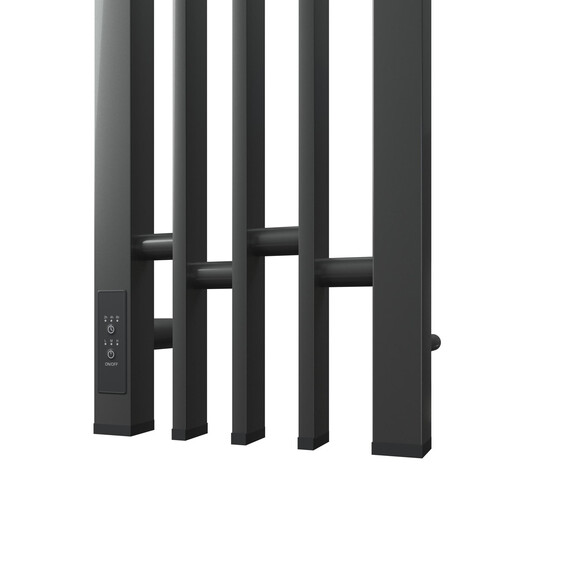 ПОЛОТЕНЦЕСУШИТЕЛЬ ЭЛЕКТРИЧЕСКИЙ POINT ФРЕЯ PN20732GB П2 180X1200 ДИММЕР СЛЕВА, ГРАФИТ БЛЕСК