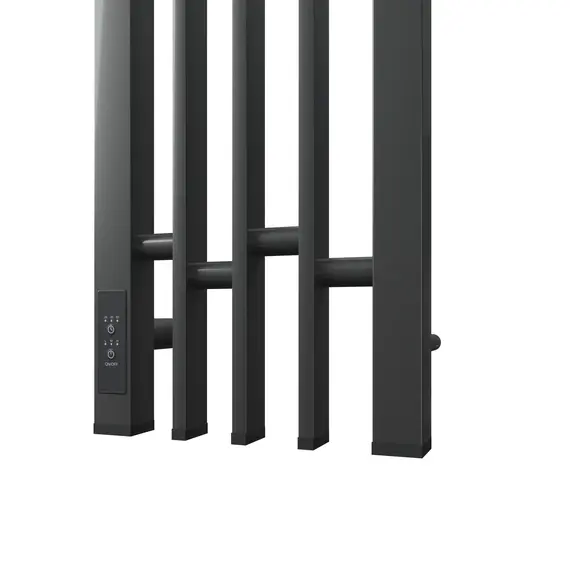 ПОЛОТЕНЦЕСУШИТЕЛЬ ЭЛЕКТРИЧЕСКИЙ POINT ФРЕЯ PN20732GB П2 180X1200 ДИММЕР СЛЕВА, ГРАФИТ БЛЕСК