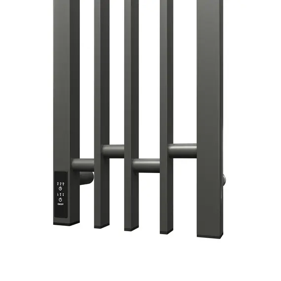 ПОЛОТЕНЦЕСУШИТЕЛЬ ЭЛЕКТРИЧЕСКИЙ POINT ФРЕЯ PN20738GB П2 180X800 ДИММЕР СЛЕВА, ГРАФИТ БЛЕСК